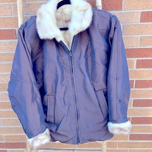 Y2K Style Iridescent Mink Fur Jacket